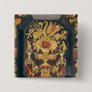 Badge Carré 5 Cm Détail de marqueterie d'un buffet