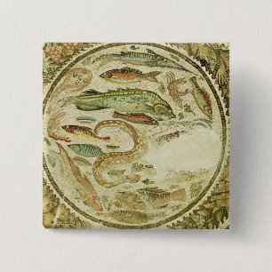 Badge Carré 5 Cm Détail des poissons, les quatre saisons, de Vega