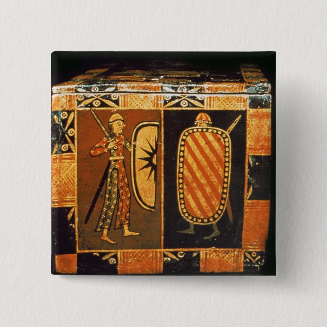 Badge Carré 5 Cm Détail d'un coffre de mariage (Devant)