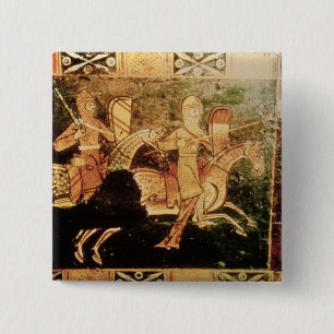 Badge Carré 5 Cm Détail d'un coffre de mariage dépeignant le goi de