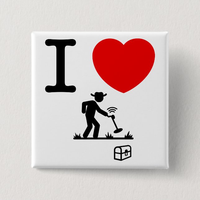 Badge Carré 5 Cm Détection en métal (Devant)