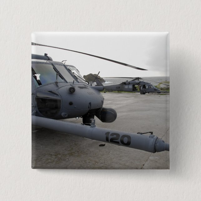 Badge Carré 5 Cm Deux Hawks HH-60G Pave (Devant)