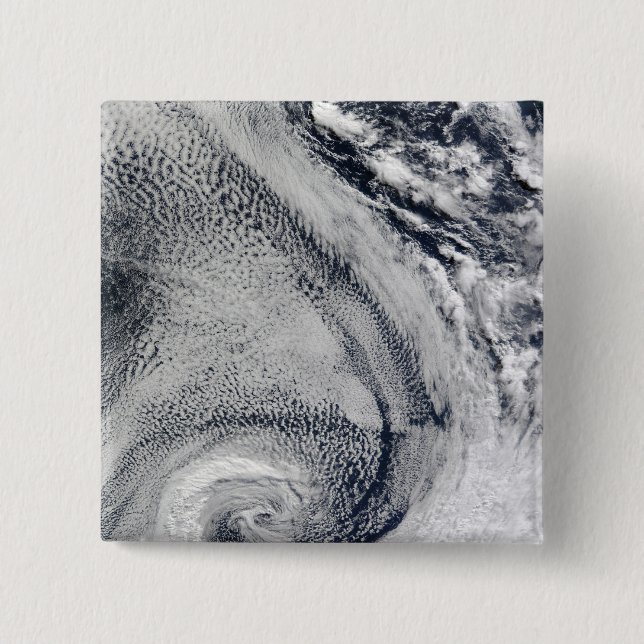 Badge Carré 5 Cm Deux ouragans polaires en forme de S (Devant)