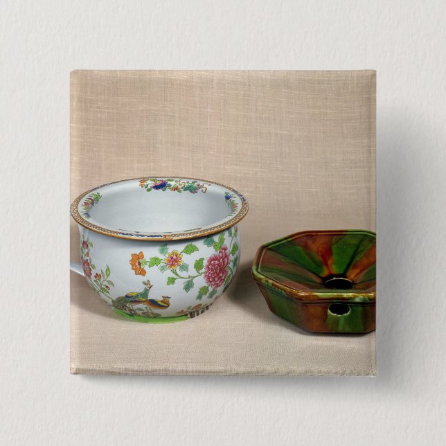 Badge Carré 5 Cm Deux pots de chambre (Devant)