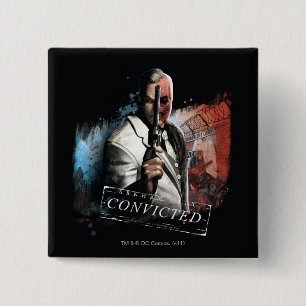 Badge Carré 5 Cm Deux visages - Condamné