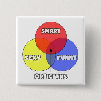 Badge Carré 5 Cm Diagramme de Venn .. Opticiens