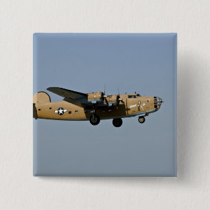Badge Carré 5 Cm Diamond Lil B-24 Bombardier, atterrissant à Oshkos