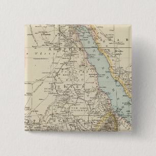 Badge Carré 5 Cm Die Nillander - Carte Atlas du Nil