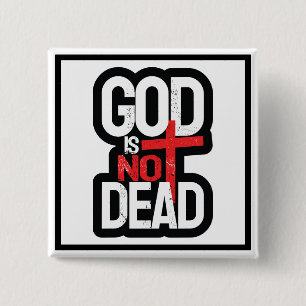Badge Carré 5 Cm Dieu n'est pas mort
