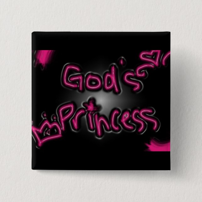 Badge Carré 5 Cm Dieux princesse (Devant)