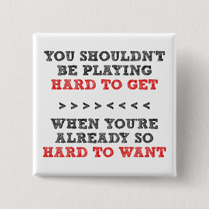 Badge Carré 5 Cm Difficile D'Obtenir Wouny Bouton Drôle Épingle de 