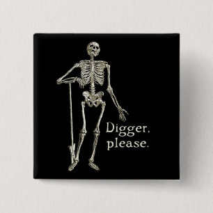 Badge Carré 5 Cm Digger, S'Il Vous Plaît