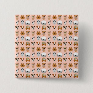 Badge Carré 5 Cm Diggity Do Chien