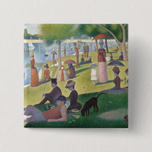 Badge Carré 5 Cm Dimanche sur La Grande Jatte Seurat Peinture