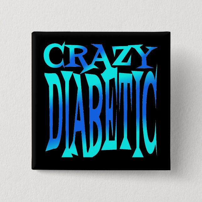 Badge Carré 5 Cm Dingue (Devant)