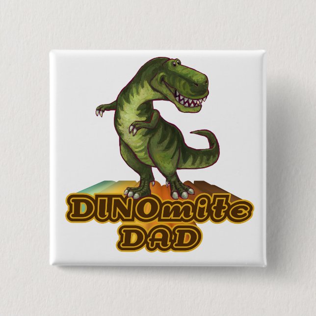 Badge Carré 5 Cm Dinomite Papa (Devant)