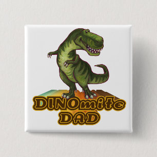 Badge Carré 5 Cm Dinomite Papa