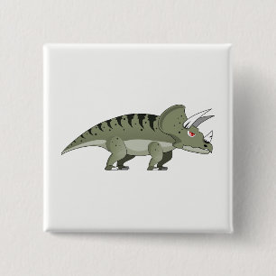 Badge Carré 5 Cm Dinosaure