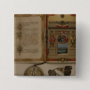 Badge Carré 5 Cm Diploma de prince investissant Otto von Bismarck