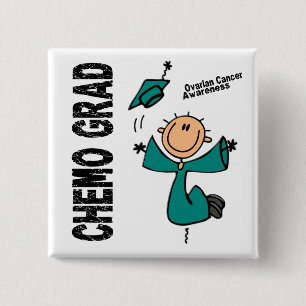 Badge Carré 5 Cm DIPLÔMÉ 1 de CHIMIO de Cancer ovarien
