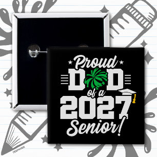 Badge Carré 5 Cm Diplômé de la promotion 2027 Vive la remise des di