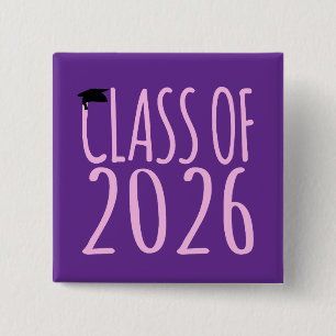 Badge Carré 5 Cm Diplômés de 2026 