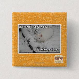 Badge Carré 5 Cm Discrétion Kitty 1