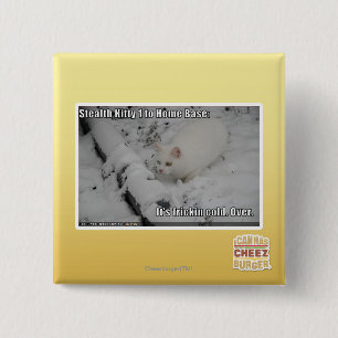 Badge Carré 5 Cm Discrétion Kitty 1