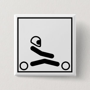 Badge Carré 5 Cm Disparaissent le chiffre de kart