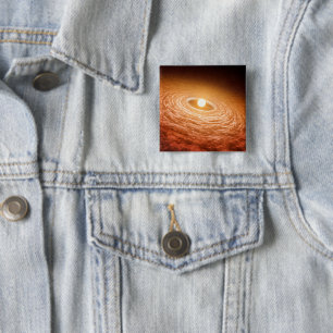 Badge Carré 5 Cm Disque De Matériel Autour De Star Fu Orionis.