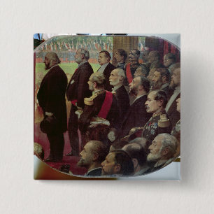 Badge Carré 5 Cm Distribution des drapeaux, le 14 juillet 1880