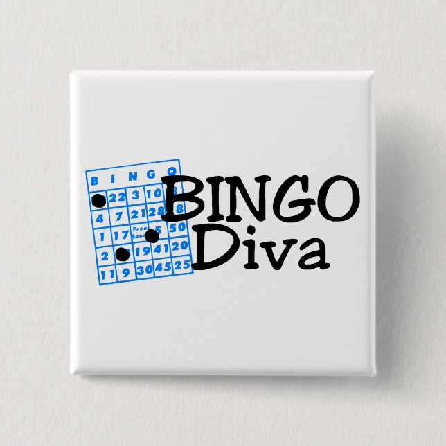 Badge Carré 5 Cm Diva de bingo-test (Devant)