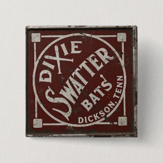 Badge Carré 5 Cm Dixie Swatters Dickson TN AH Cuirs Bats