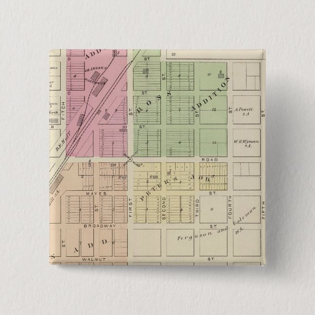 Badge Carré 5 Cm Dixon (Devant)