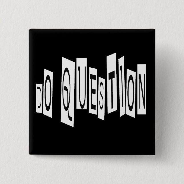 Badge Carré 5 Cm Do Question Square Button (Devant)