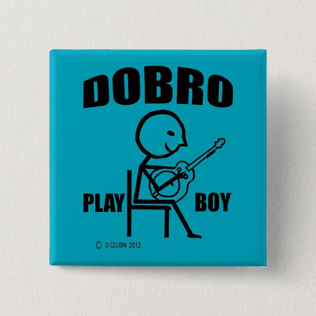 Badge Carré 5 Cm Dobro Play Boy (Devant)