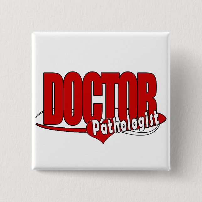 BADGE CARRÉ 5 CM DOCTEUR PATHOLOGIST DE LOGO (Devant)