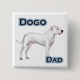 Badge Carré 5 Cm Dogo Papa 4 - Bouton