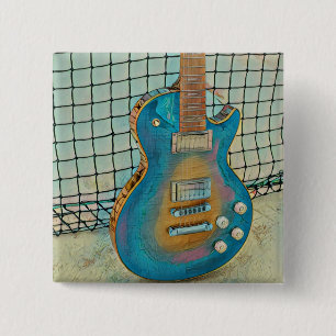 Badge Carré 5 Cm Don de guitare acoustique