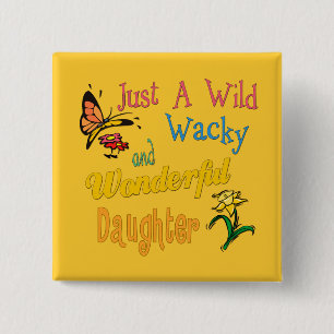 Badge Carré 5 Cm Don Wild Wacky et Merveilleux