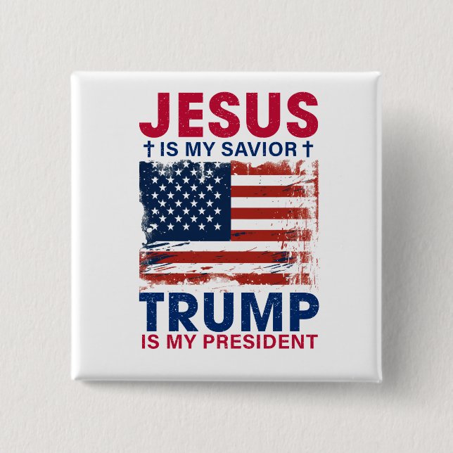 Badge Carré 5 Cm Donald Trump (Devant)