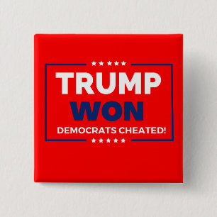 Badge Carré 5 Cm Donald Trump 2024 Trump a gagné