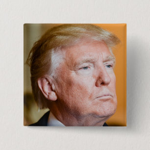 Badge Carré 5 Cm Donald Trump Portrait