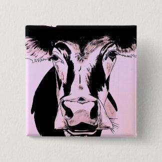Badge Carré 5 Cm donkey cowboy