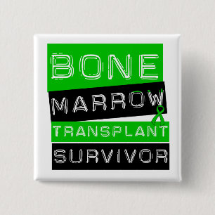 Badge Carré 5 Cm Dons de survivant de la transplantation de la moel