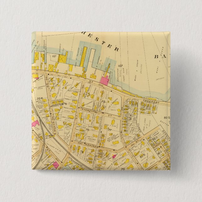 Badge Carré 5 Cm Dorchester, Massachusetts 3 (Devant)