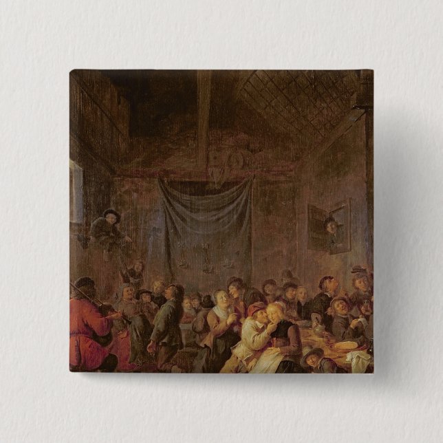 Badge Carré 5 Cm Douzième nuit (Devant)