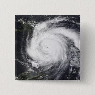 Badge Carré 5 Cm Doyen d'ouragan dans l'Océan atlantique et la