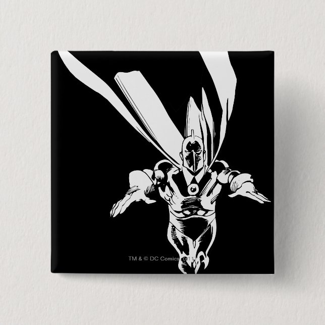 Badge Carré 5 Cm Dr Fate Flying Outline (Devant)