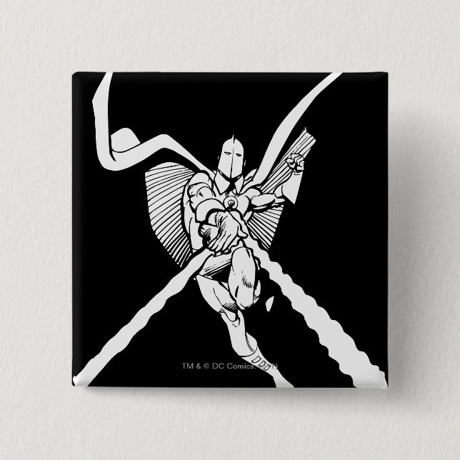Badge Carré 5 Cm Dr Fate Magic Outline (Devant)